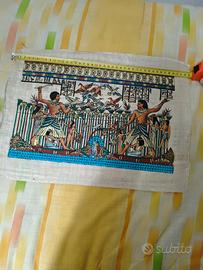 Papiro egizio scena caccia e pesca