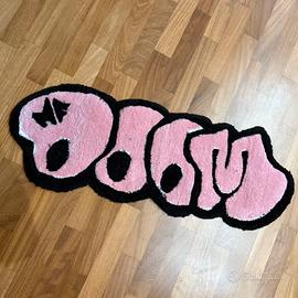 Tappeto MF Doom rosa e nero