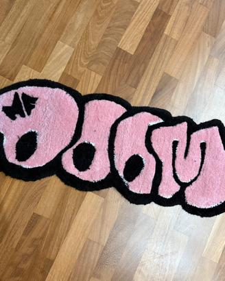 Tappeto MF Doom rosa e nero