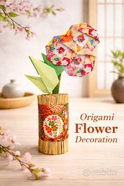 decorazione fiori origami 
