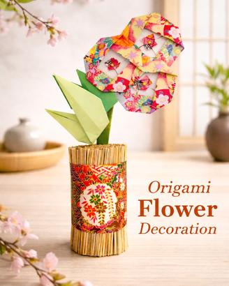 decorazione fiori origami 