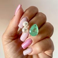 Anello argento 925 smeraldo colombiano