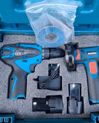 TRAPANO MINI A BATTERIA e SMERIGLIATRICE ANGOLARE