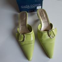 Scarpe sabot donna verde acido tg 36