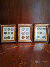 Trittico quadretti con monete 