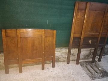 testiera e pediera in legno