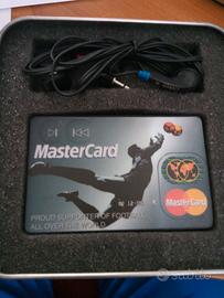 radio tessera mastercard con cuffie nuova in scato