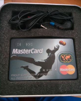 radio tessera mastercard con cuffie nuova in scato