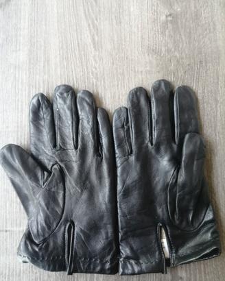 GUANTI NERI IN PELLE UOMO 