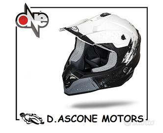 CASCO CROSS TIGER 2.0 BIANCO/NERO