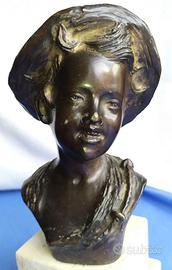 Scultura bronzo fanciullo firmato G. DE MARTINO