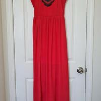 Abito lungo rosso elegante S