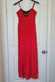 Abito lungo rosso elegante S