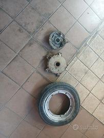 cerchio, tamburo, piatto porta ganasce vespa pk 50