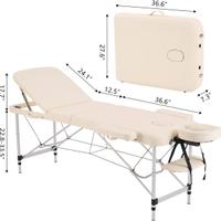 Lettino da massaggio pieghevole e portatile beige