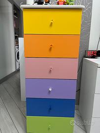 Cassettiera cameretta 6 cassetti