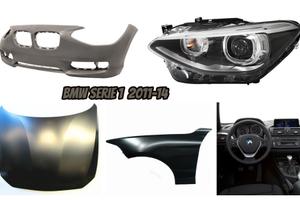 Bmw Serie 1 paraurti frontale fanale cofano airbag