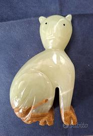 STATUETTA GATTO IN ONICE