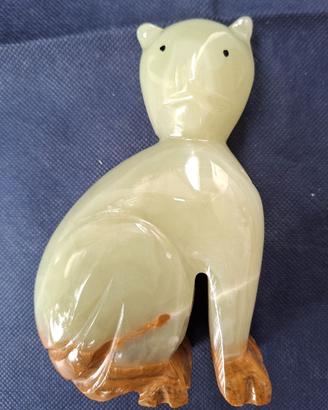 STATUETTA GATTO IN ONICE