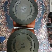 Manubri Pesi Palestra 18 kg Technogym Uretano