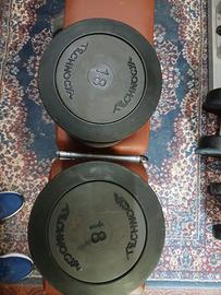 Manubri Pesi Palestra 18 kg Technogym Uretano