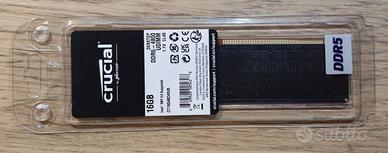 RAM Crucial 16GB DDR5-4800 UDIMM nuova