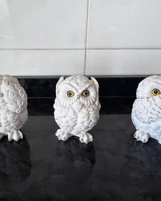 Tris civette porta fortuna ceramica. harry potter
