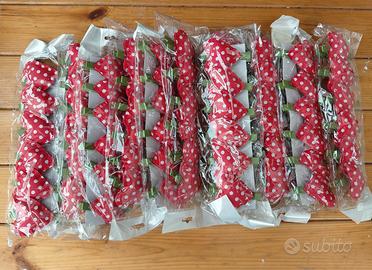 lotto 11 confezioni mollette legno con cuore 