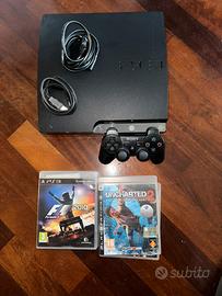 PS3 Slim 320GB+4 giochi+controller+ scatola origi.