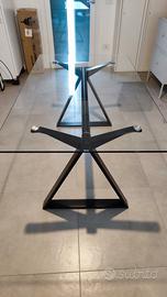 Tavolo vetro design moderno + 2 sedie abbinate