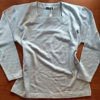 Maglia in lana con scollo squadrato nuova con cart