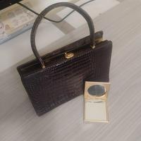 BORSA IN COCCODRILLO BORDEAUX