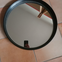 Specchio in legno nero per bagno camera da letto