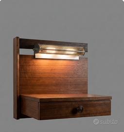 Letto Vintage anni ‘60 comodini sospesi