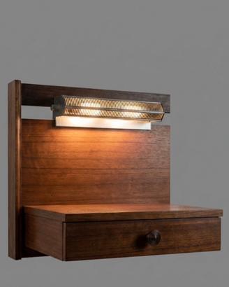 Letto Vintage anni ‘60 comodini sospesi
