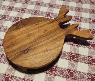 Tagliere renna in legno naturale 