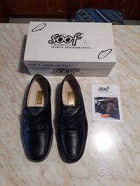 Mocassini con tacco vero cuoio anni 80 taglia 44