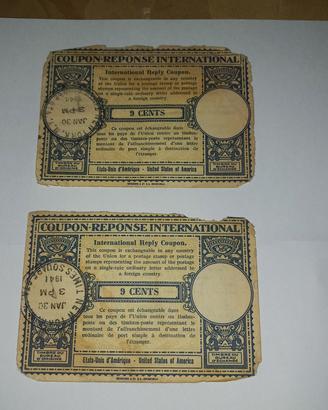 Coupon reponse international vintage