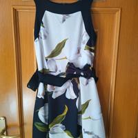 Vestito da cerimonia colore bianco e nero floreale