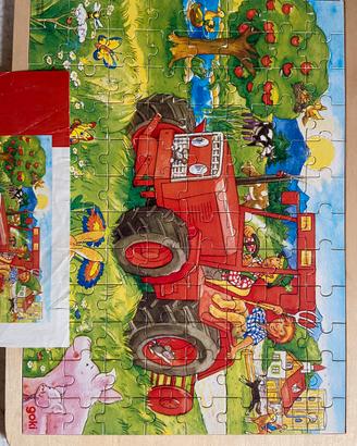 Puzzle legno Trattore 96 pezzi