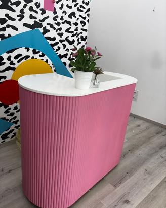 Banco reception- cassa - moderno -rosa