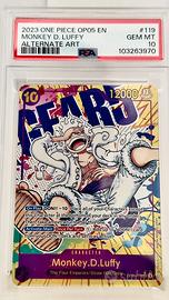 One piece Luffy op05-119 Psa 10 gem mint eng