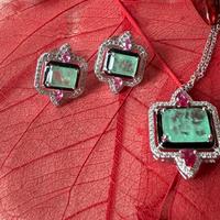 orecchini collana design paraiba argento 925