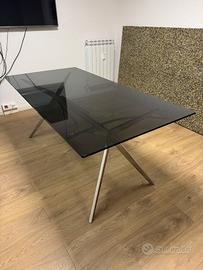 Tavolo Calligaris rettangolare in cristallo