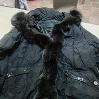 giubbotto nero con pelliccia 