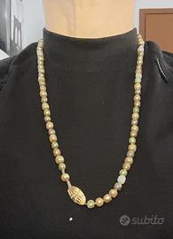 Collana elegante perline multicolore