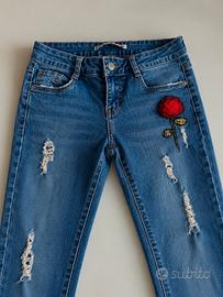 Jeans donna Barbara Barbieri taglia S/36 con rosa