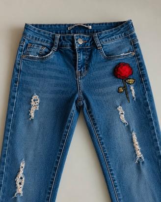 Jeans donna Barbara Barbieri taglia S/36 con rosa