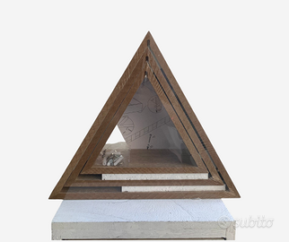 Set 3 Mensole Triangolari in Legno – Design Natura