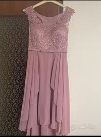 Abito elegante rosa antico